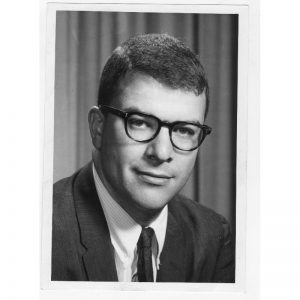 Portrait of Leonard J. (Liebel) Fein in black and white