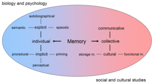A chart depicting individual and collective memory